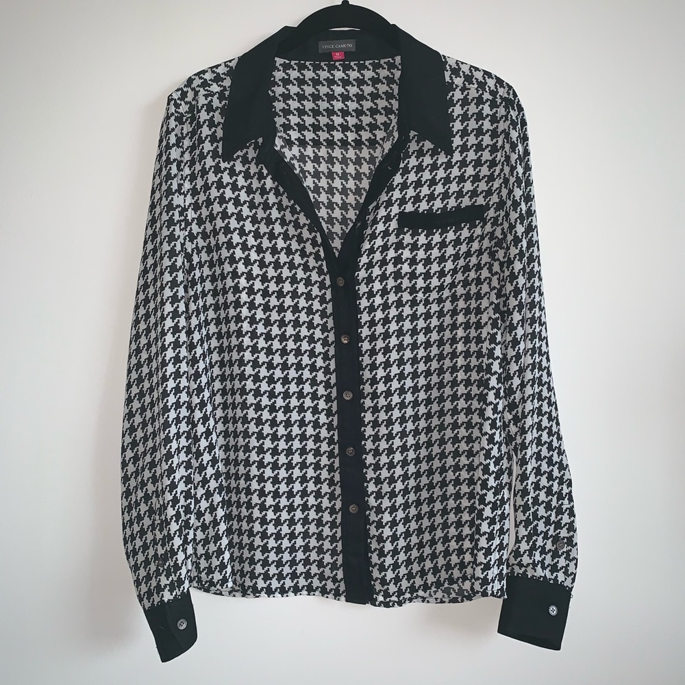 Vince Camuto Chiffon Blouse - Black & White